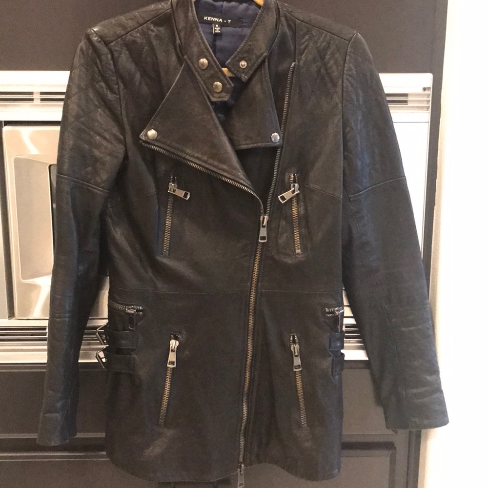 Black leather jacket